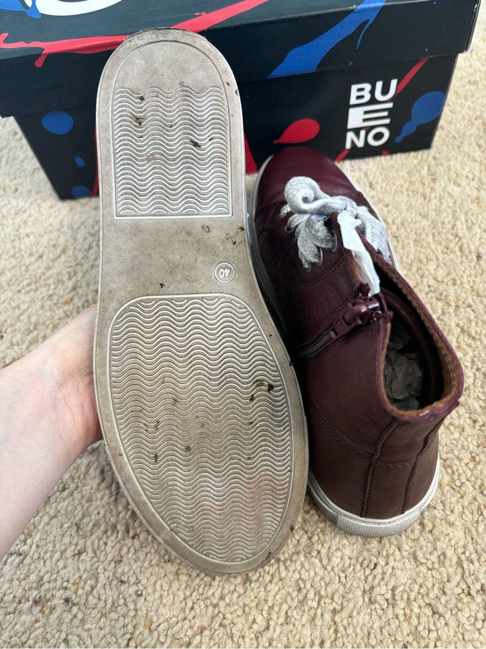 Bueno High Top Leather Sneakers - Picture 5 of 7